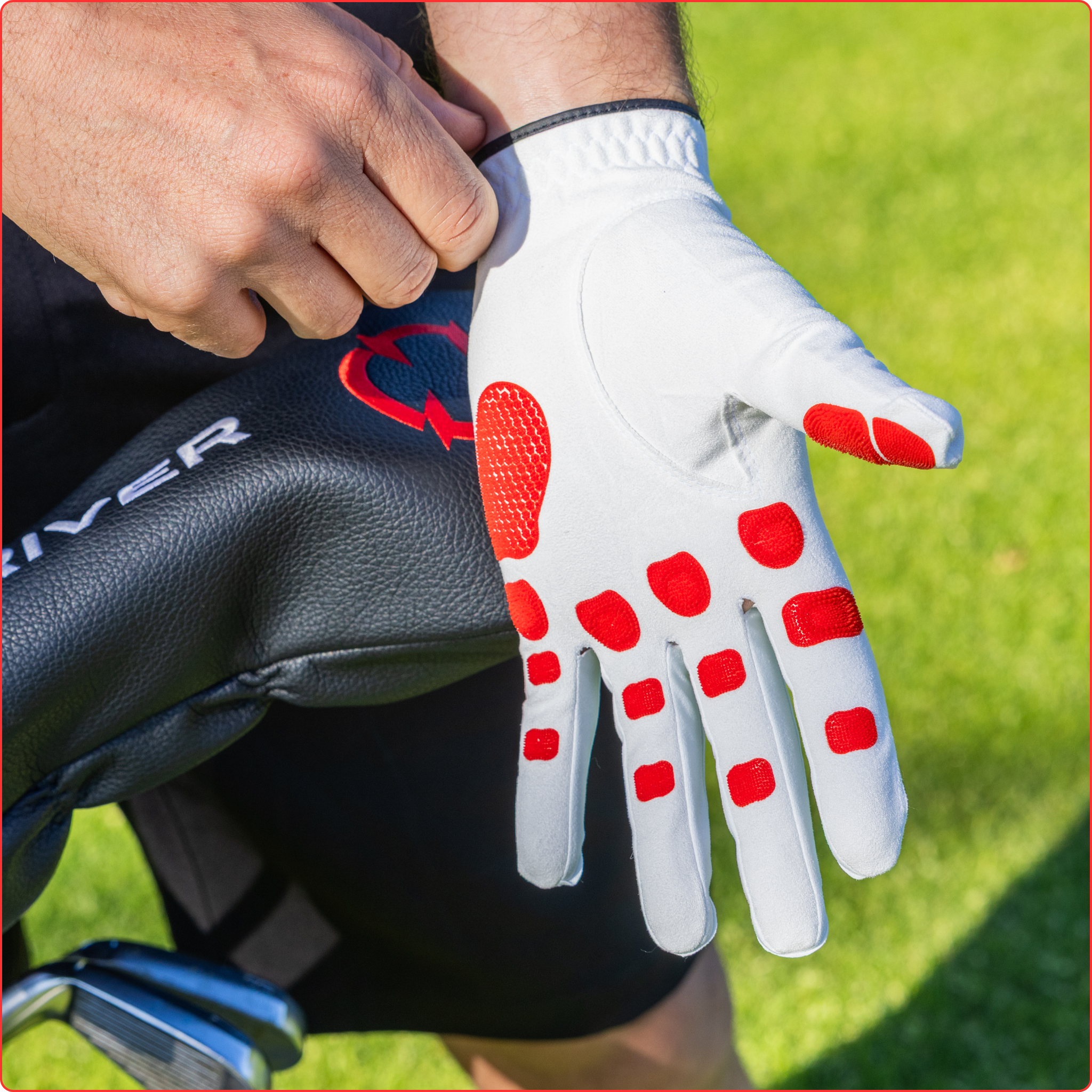The EXO Golf Glove: White+Red (limited launch edition)